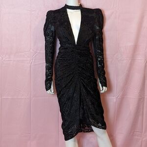 Rococo Sand Sade Midi Dress in Black size XS